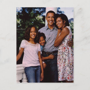 President Obama First Family Postcard