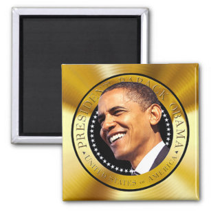 President Obama Gold Seal Magnet