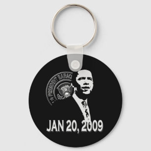 President Obama Inauguration BW Key Ring