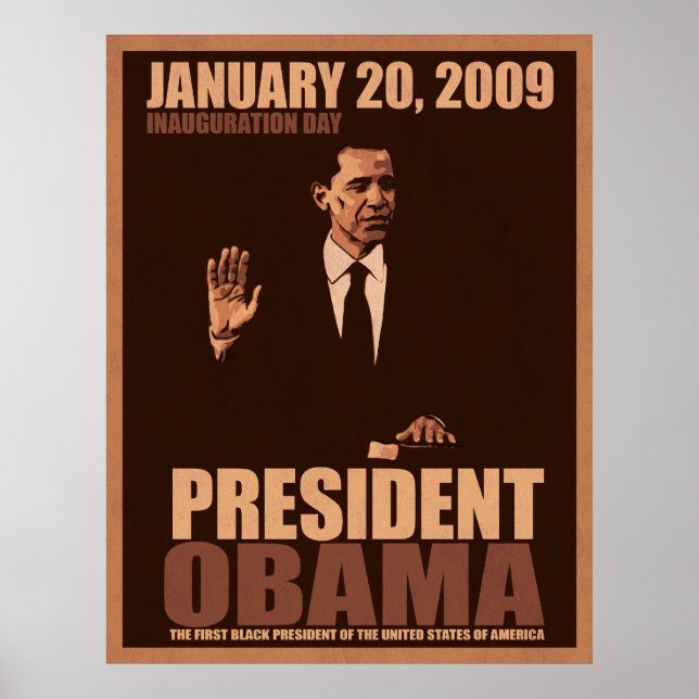 President Obama Inauguration Canvas Poster (Front)