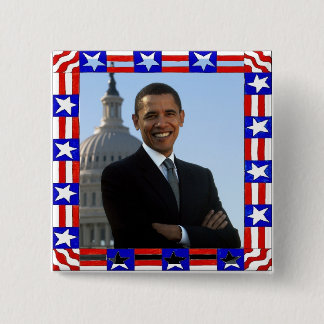 PRESIDENT OBAMA Inauguration Commemorative 15 Cm Square Badge