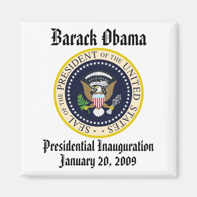 PRESIDENT OBAMA Inauguration Commemorative Magnet (Front)