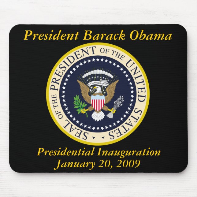 PRESIDENT OBAMA Inauguration Commemorative Mouse Mat (Front)