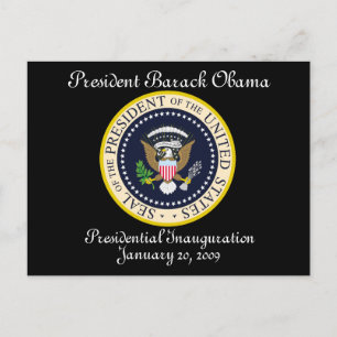 PRESIDENT OBAMA Inauguration Commemorative Postcard