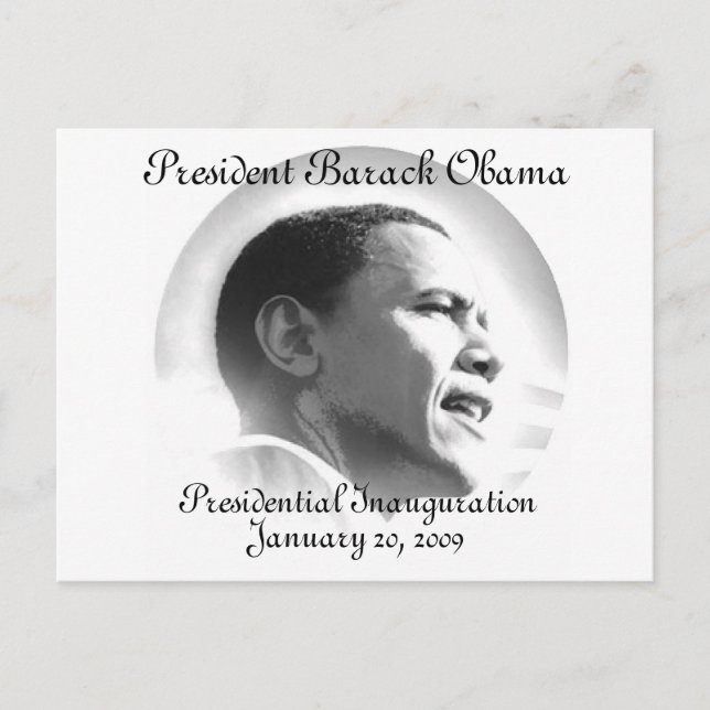 President Obama  Inauguration Commemorative Postcard (Front)