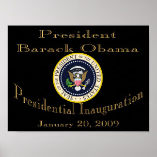 PRESIDENT OBAMA Inauguration Commemorative Poster