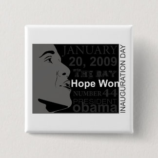 President Obama - Inauguration day 15 Cm Square Badge