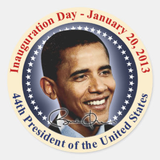 President Obama Inauguration Day Classic Round Sticker