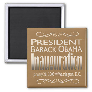 President Obama Inauguration Magnet (tan)