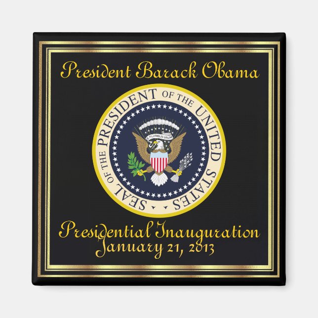 PRESIDENT OBAMA January 21, 2013 Inauguration Magnet (Front)