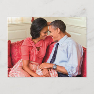 President Obama Michelle Obama in Love Sweet Love Postcard