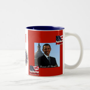 President Obama Patriotic Celebration Two-Tone Coffee Mug