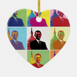 President Obama Pop Art Ceramic Tree Decoration