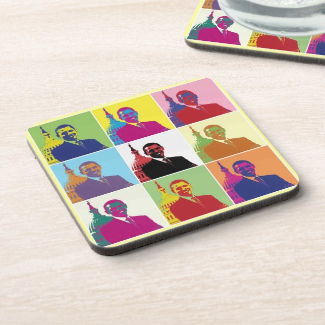 President Obama Pop Art Coaster (Left Side)