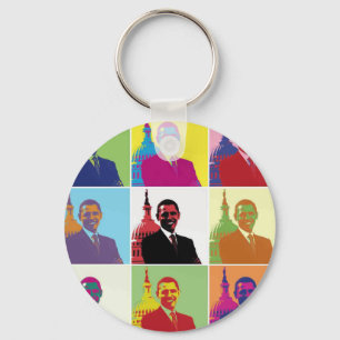 President Obama Pop Art Key Ring