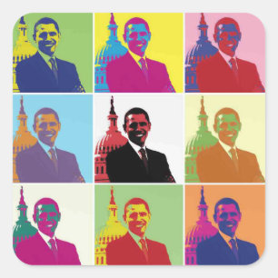 President Obama Pop Art Square Sticker