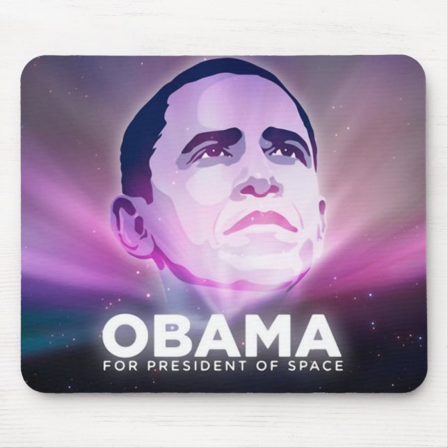 President Obama PRESIDENT OF SPACE Mouse Mat (Front)