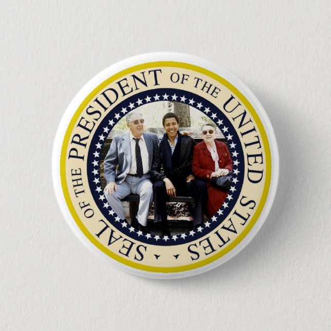 President Obama Presidential Commemorative Button (Front)