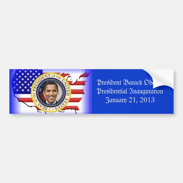President Obama Presidential Inauguration Bumper Sticker (Front)