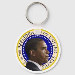President Obama Profile Key Ring