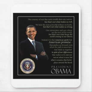 President Obama Quote Mouse Mat