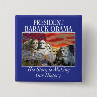 President Obama Rushmore Gear 15 Cm Square Badge