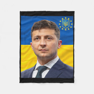 President Of Ukraine Volodymyr Zelensky - Stand Wi Fleece Blanket