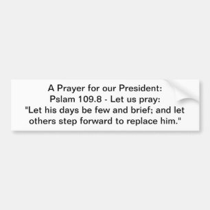 President Prayer Bumper Sticker