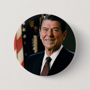 President Reagan 6 Cm Round Badge