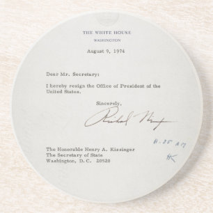 President Richard M. Nixon Resignation Letter Coaster