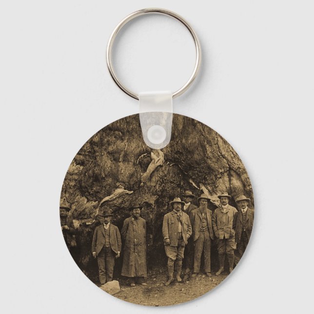 President Roosevelt and John Muir '03 (Sepia) Key Ring (Front)