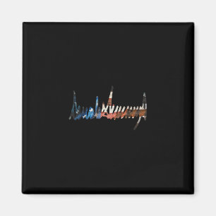 President Signature Grunge Usa Flag 4th Of July 17 Magnet