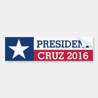 President Ted Cruz 2016 Election Texas Flag Bumper Sticker