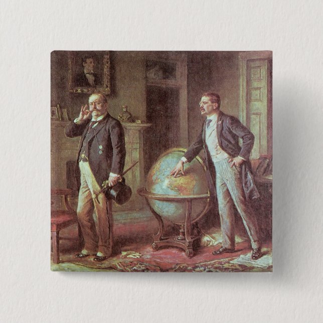 President Theodore Roosevelt 15 Cm Square Badge (Front)