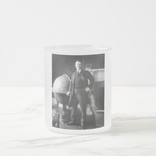 President Theodore Roosevelt Frosted Glass Coffee Mug