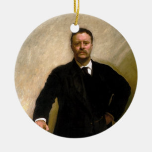President Theodore Roosevelt John Singer Sargent Ceramic Tree Decoration