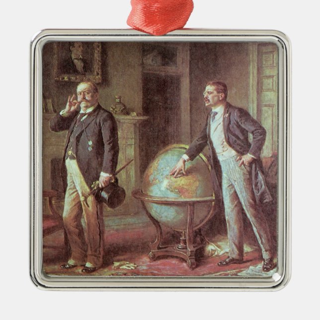 President Theodore Roosevelt Metal Tree Decoration (Front)