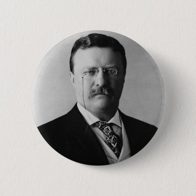 President Theodore Roosevelt Portrait 6 Cm Round Badge (Front)