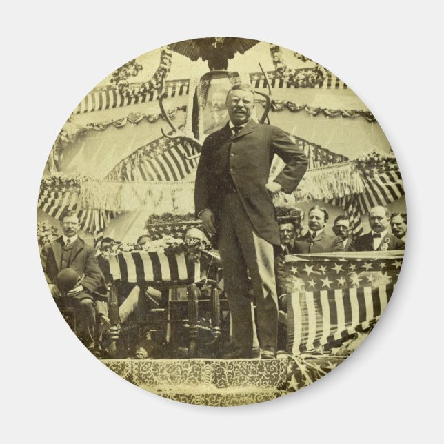 President Theodore Roosevelt Speaking 1903 Magnet (Front)