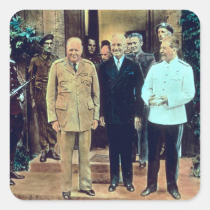 President Truman and Joseph Stalin Square Sticker