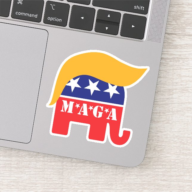 President Trump 2024 GOP Elephant Hair MAGA (Detail)