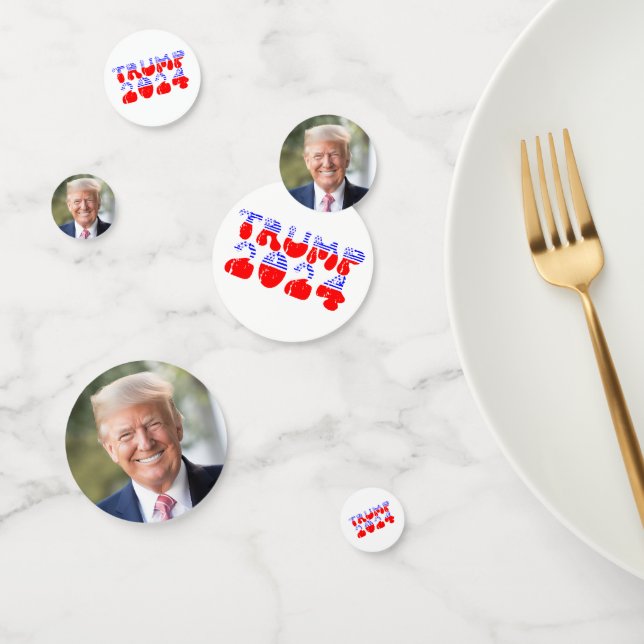 President Trump 2024 Patriotic Election Photo Confetti (Group)