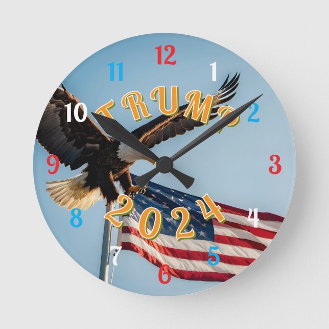 PRESIDENT TRUMP 2024 ROUND CLOCK (Front)