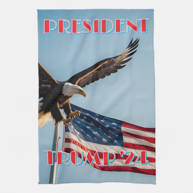 PRESIDENT TRUMP 2024 TEA TOWEL (Vertical)