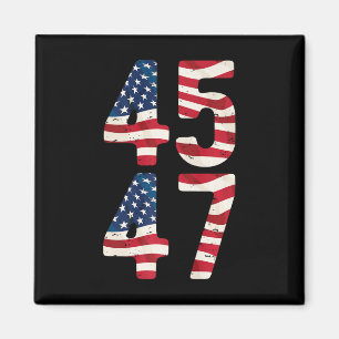 President Trump 2024 Vintage 45 47 Usa Distressed  Magnet