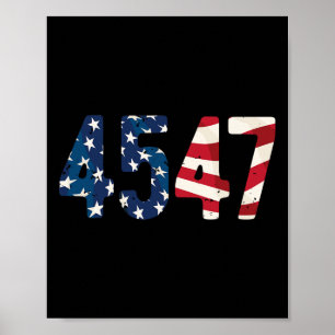 President Trump 2024 Vintage 45 47 Usa Distressed Poster