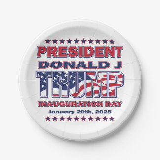 President Trump 2025 Inauguration Paper Plate