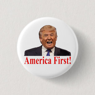President Trump: America First! 3 Cm Round Badge