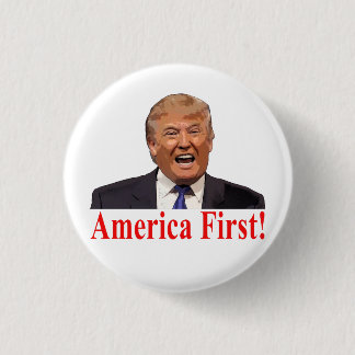 President Trump: America First! 3 Cm Round Badge