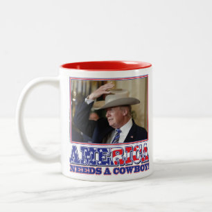 President Trump American Cowboy Two-Tone Coffee Mug